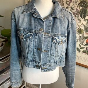 Good American Light Blue Denim Jacket Size 1
